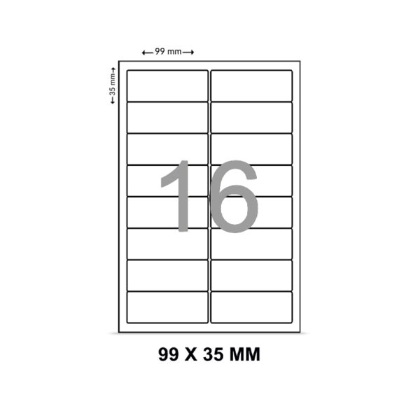 Multipurpose Adhesive (2000 Pcs) Label Sticker in A4 Size Sheet - Image 2